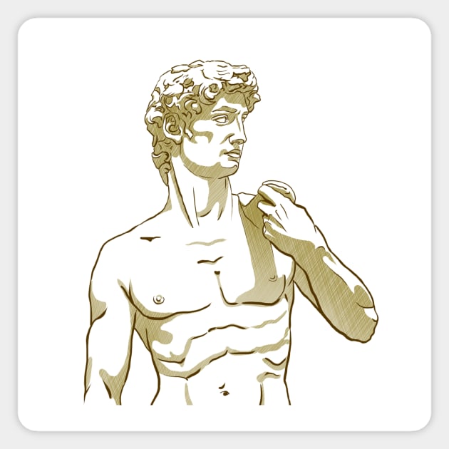 David of Michelangelo Sticker by ArtFork